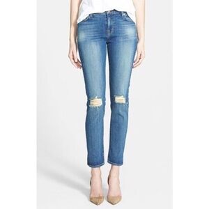 NWOT J Brand Mid-Rise Skinny Jeans Fray Size 32